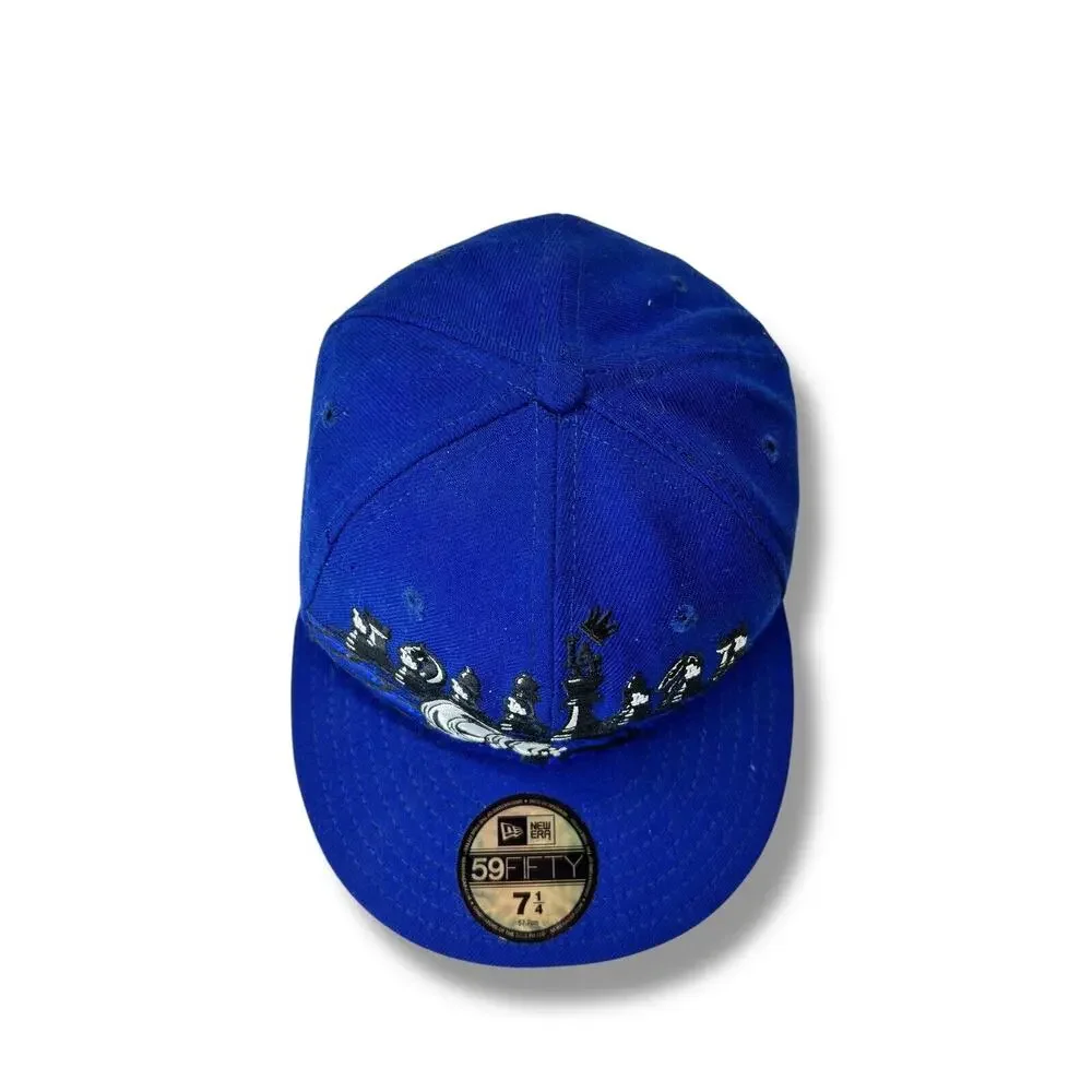 Los Angeles Dodgers Chess New Era 59Fifty Baseball Hat Size‎ 7-1/4 MLB Fitted